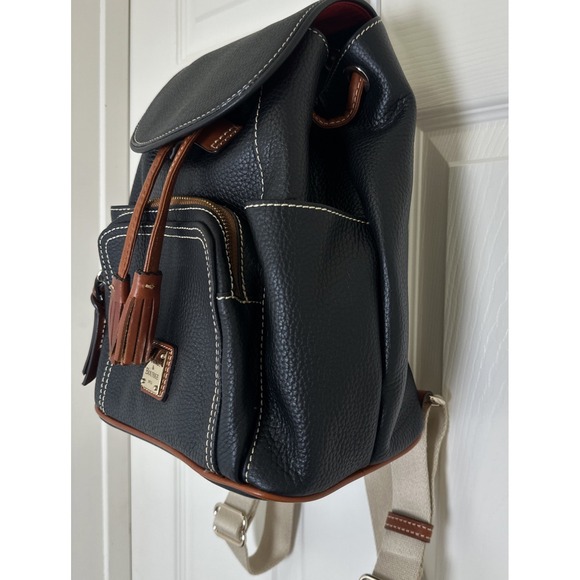 Dooney & Bourke Black/Brown/Red Pebble Grain Medium Murphy Backpack NWOT(W/ Bag) main image 10